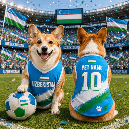 Personalized Uzbekistan Pet Soccer Jersey
