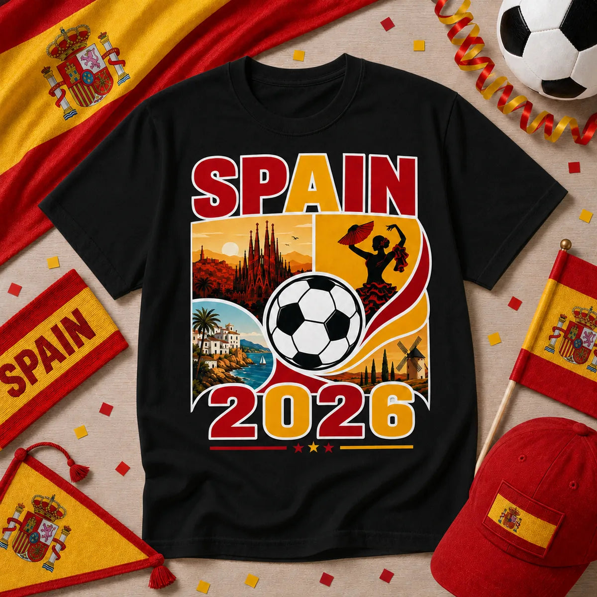 Spain Soccer Fan 2026 T-Shirt