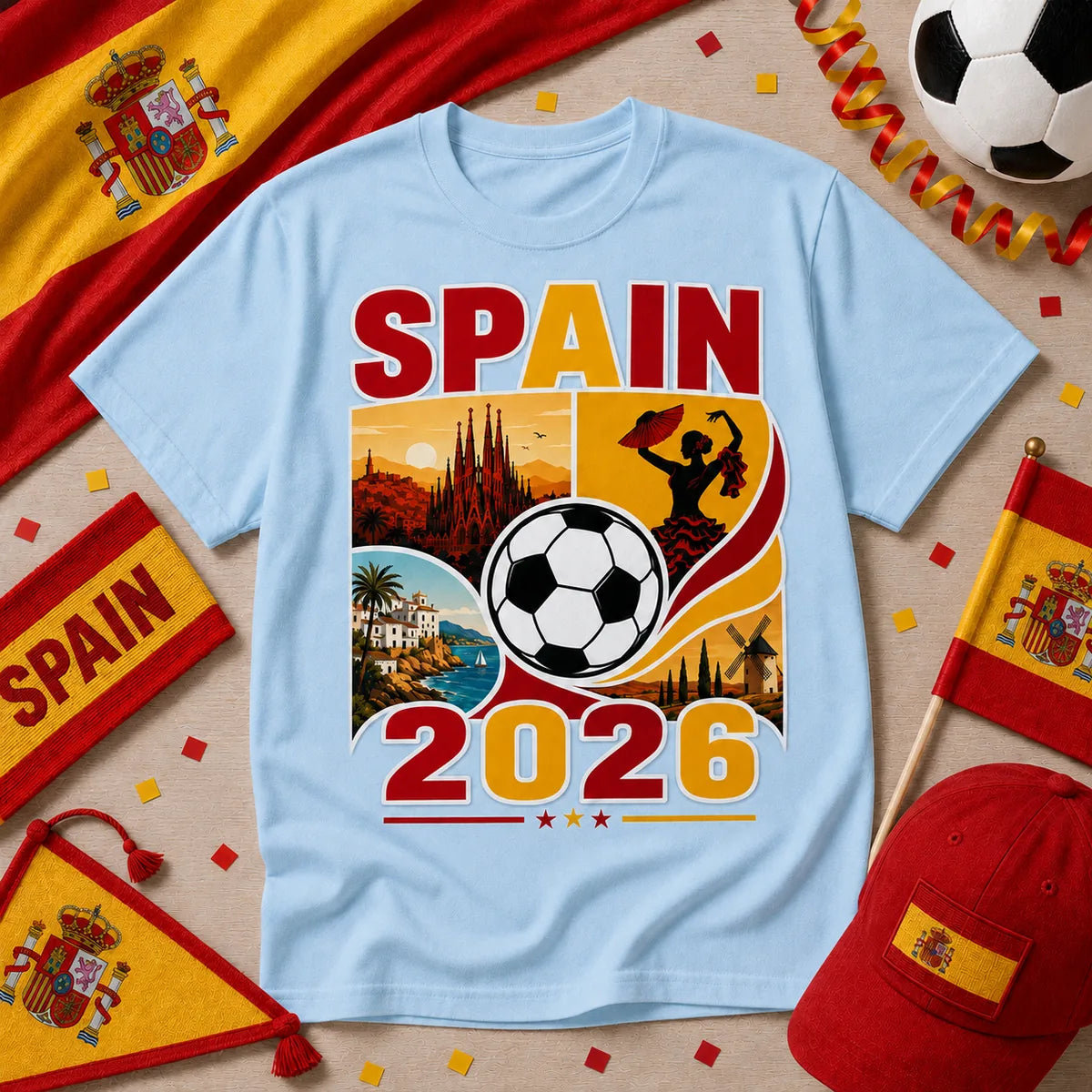 Spain Soccer Fan 2026 T-Shirt